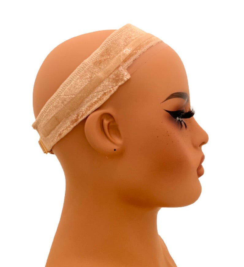 Velvet Wig Grip with Double Sided Silicon + Adjustable Band & Swiss Lace