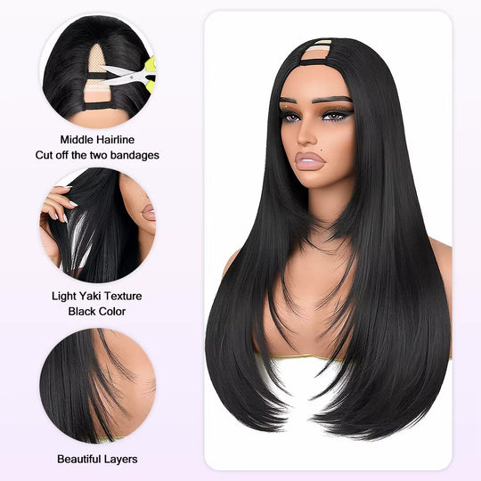 V Part Wig