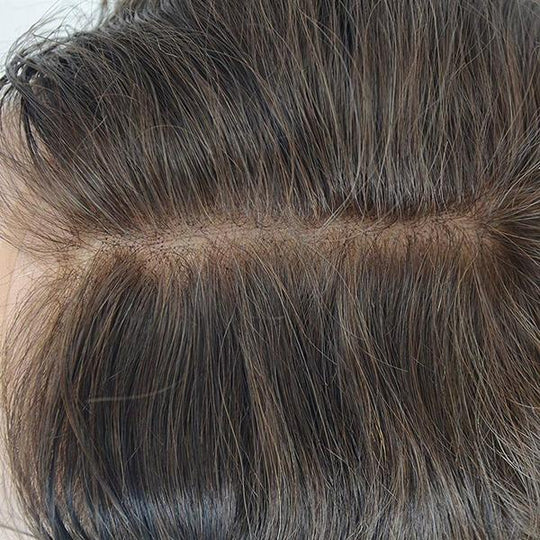 Men's Full Lace European Toupee-Dark Brown