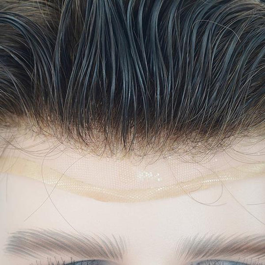 Men's Full Lace European Toupee-Dark Brown